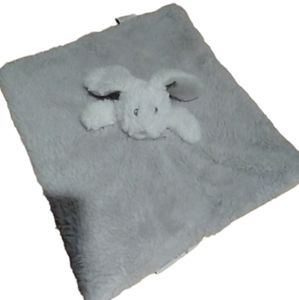 Blanket & Beyond soft gray bunny blanket